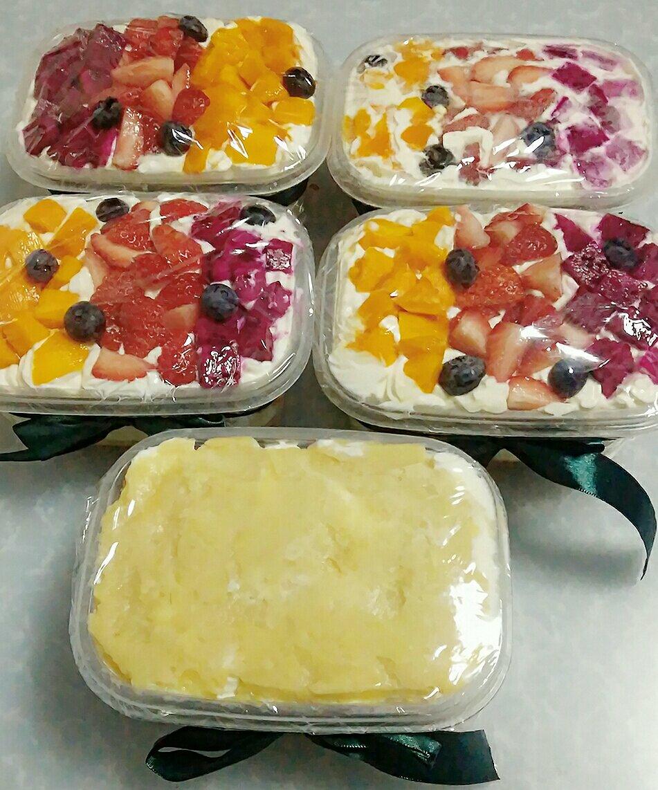 简单快手的便当饭盒水果盒子蛋糕