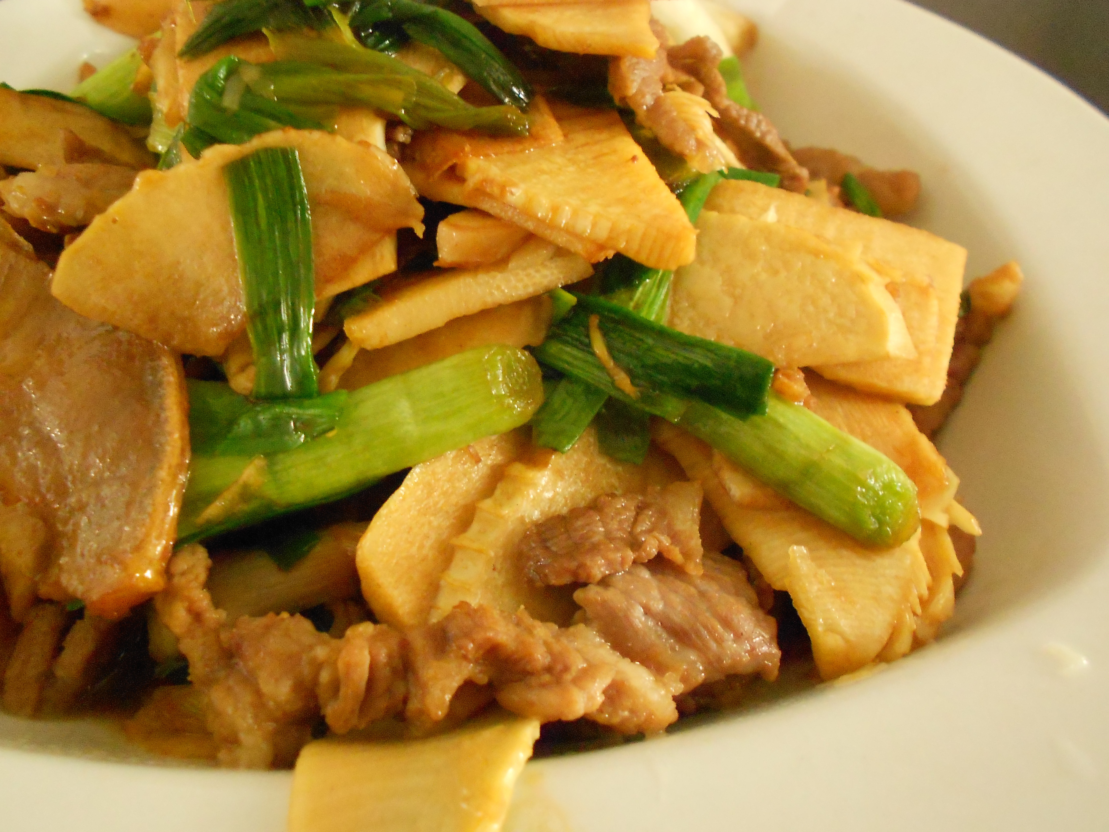 大蒜炒肉片
