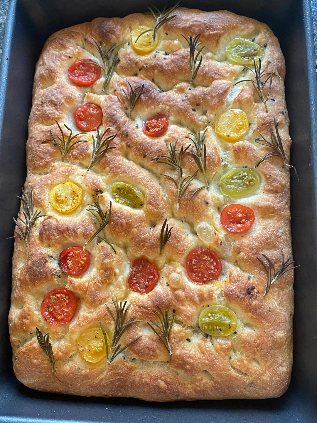 超高颜值天然酵母意大利佛卡夏面包focaccia（附土豆泥版）