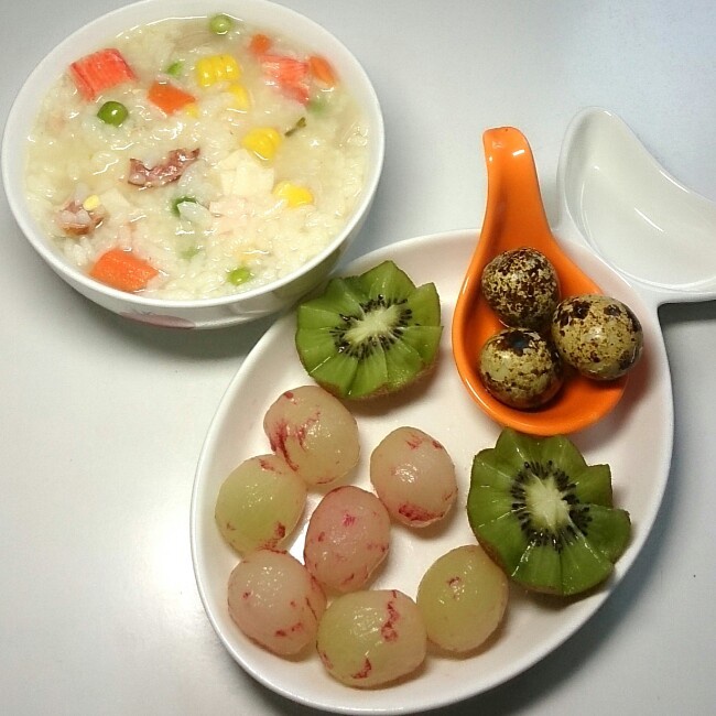 鲜虾蔬菜粥