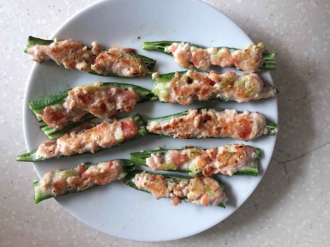 秋葵鸡肉卷  宝宝健康食谱