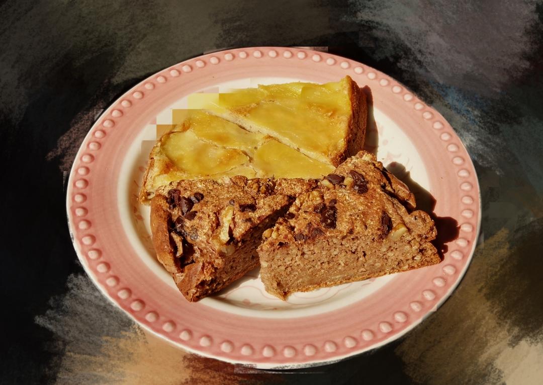 燕麦香蕉苹果翻转蛋糕