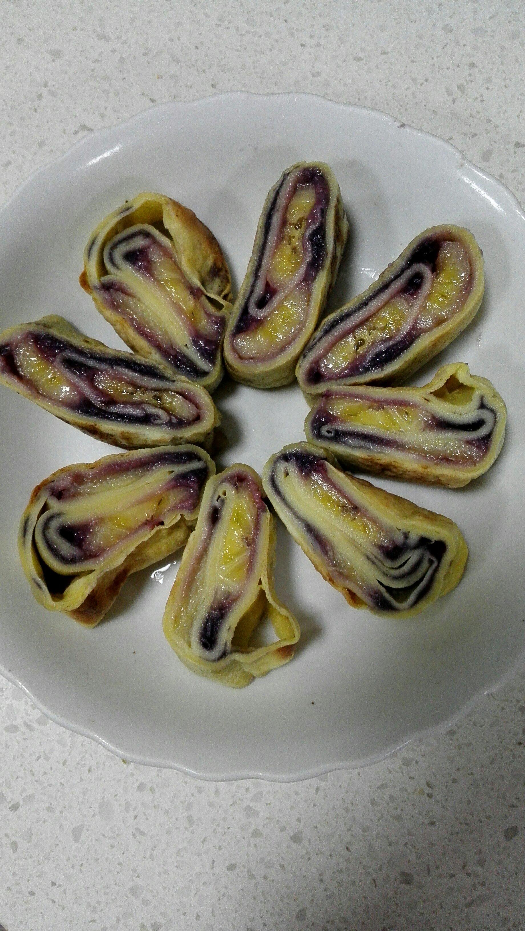 紫薯香蕉饼的做法