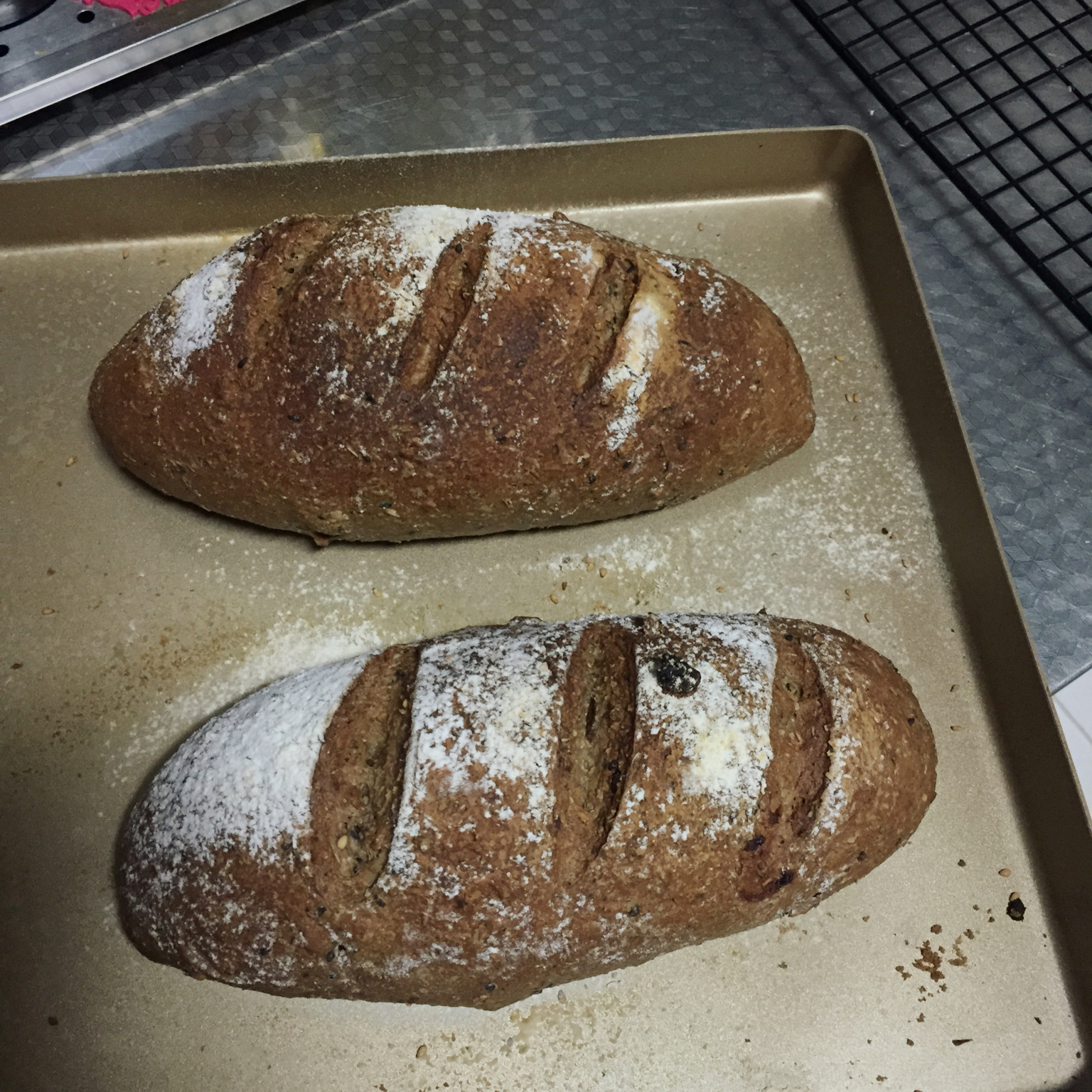 全麦核桃包～软欧包