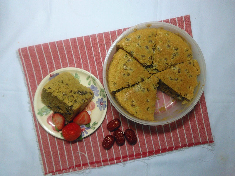 搅离梦做的红豆枣泥蒸蛋糕