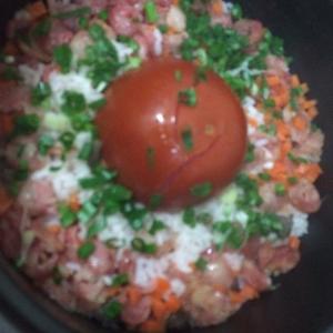 简易电饭煲海参番茄饭的做法 步骤4