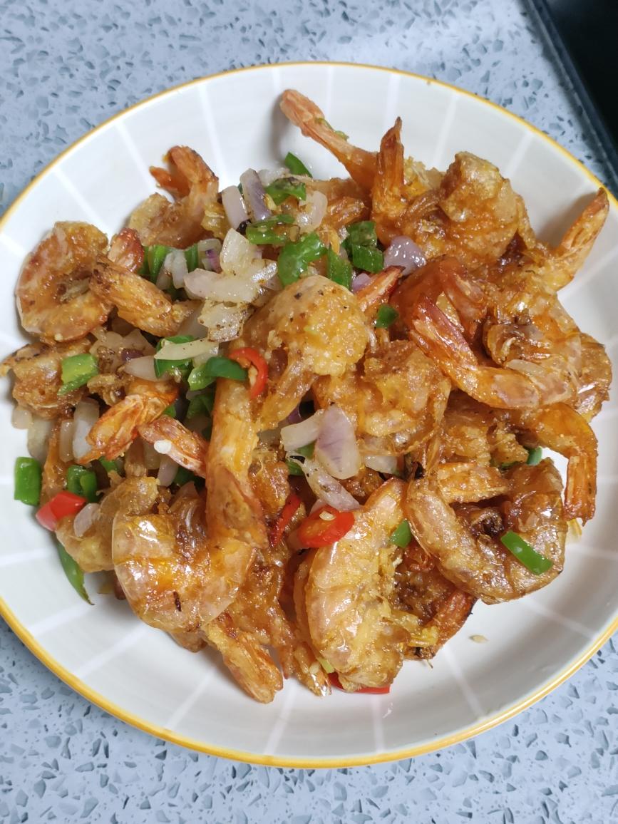 椒盐虾的做法 步骤8