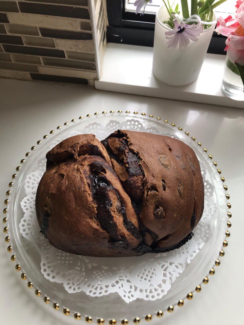 雪山巧克力吐司（巧克力奥利奥吐司面包）