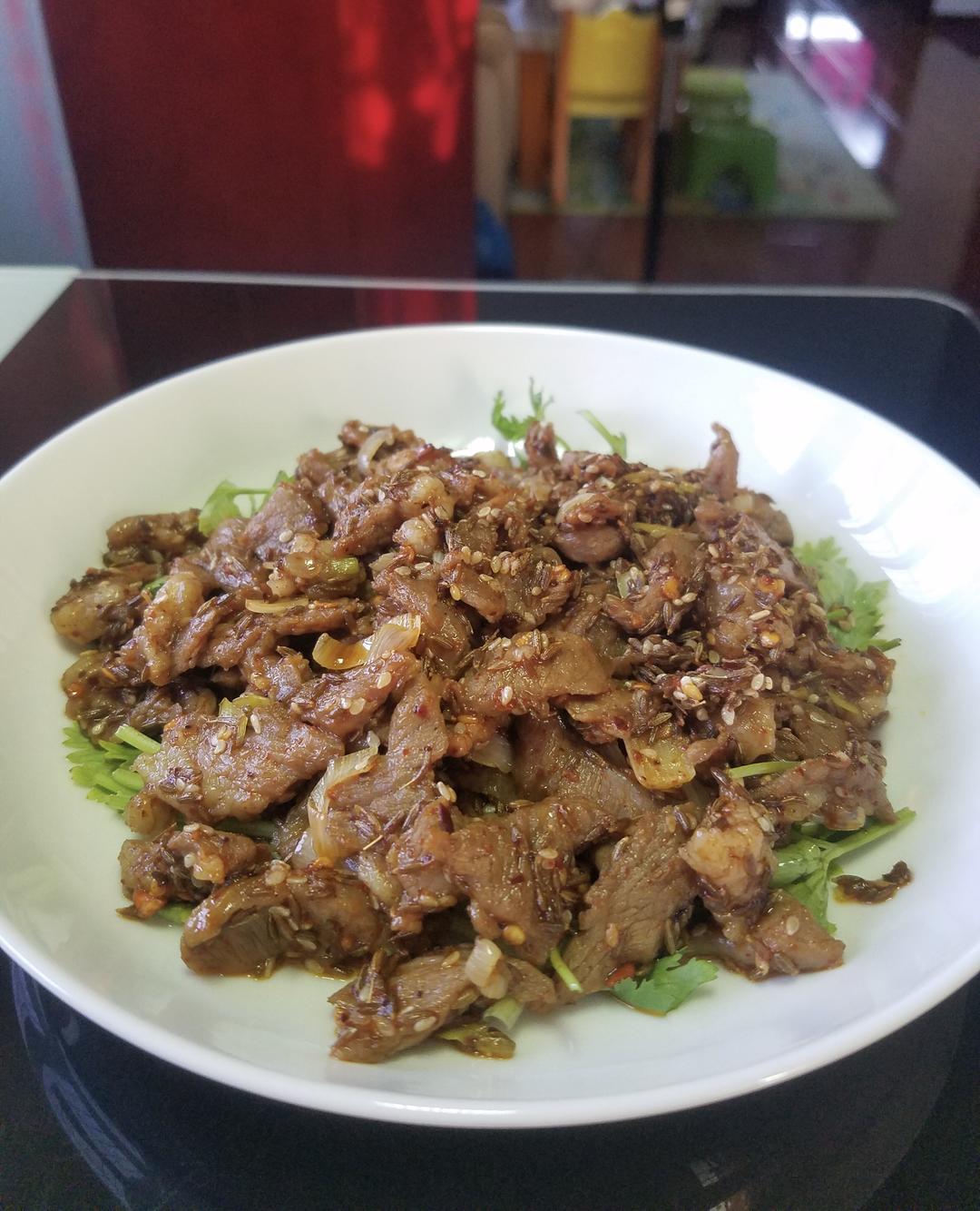 孜然羊肉的做法