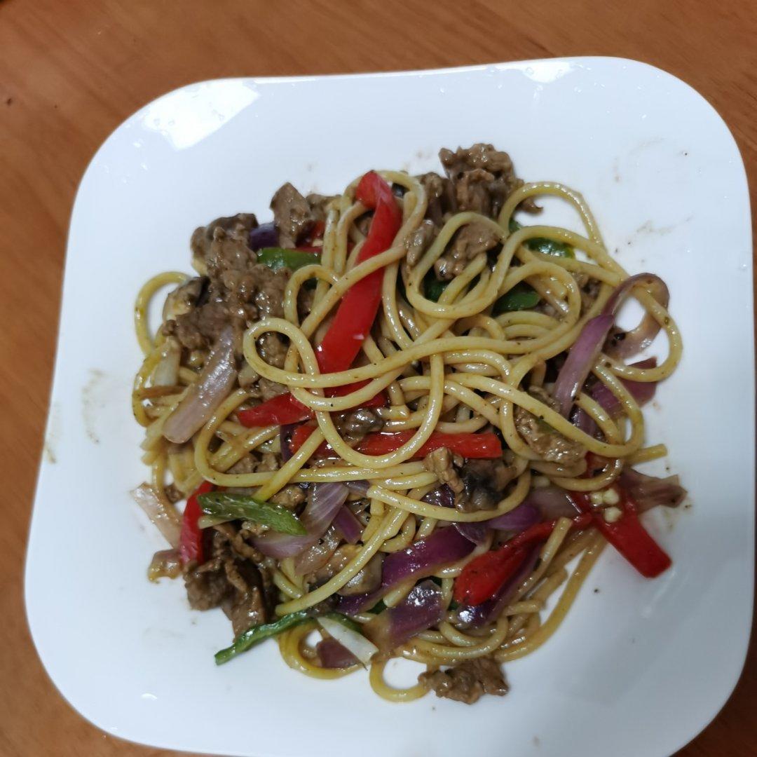 秒杀西餐厅黑椒牛排意面🍝