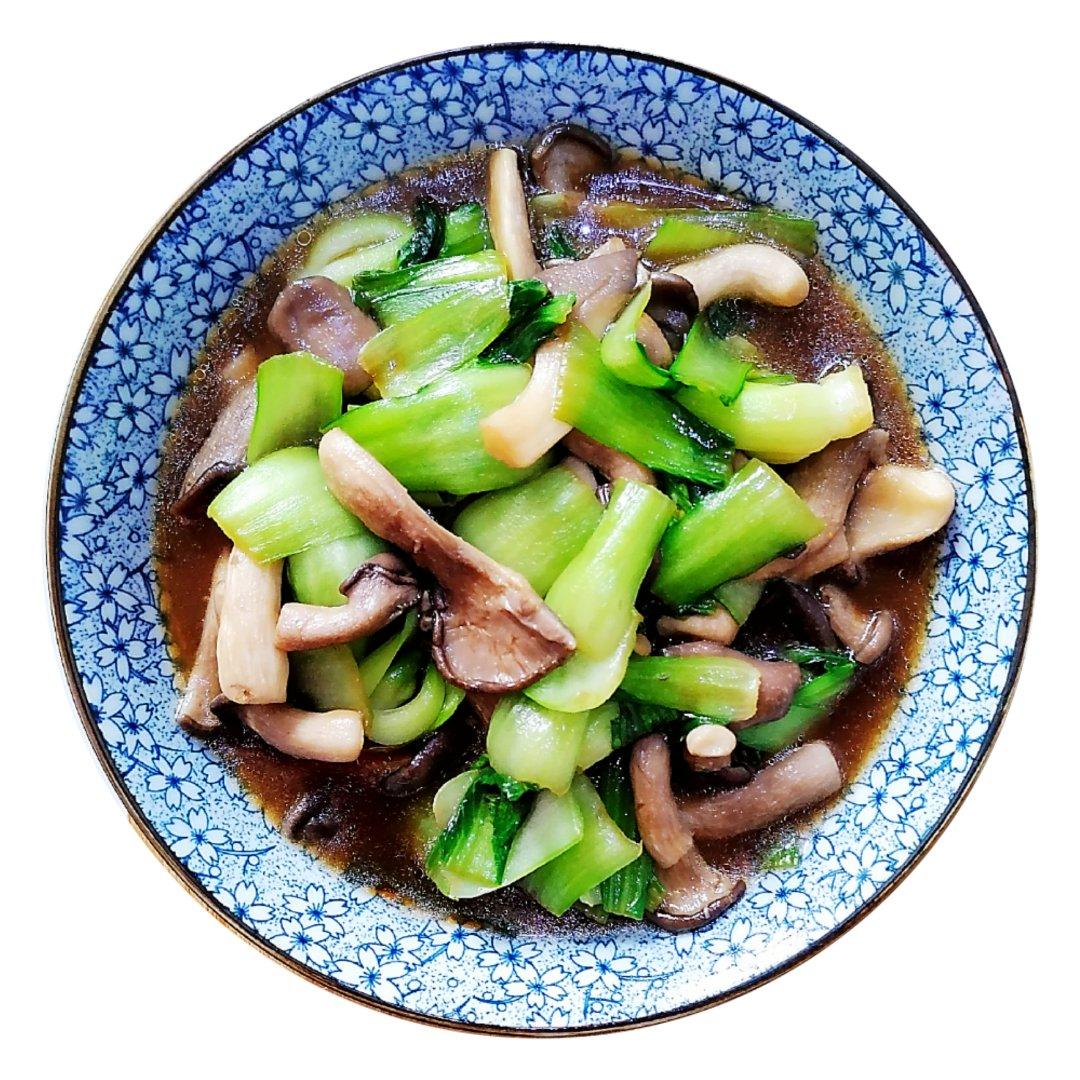 清炒蘑菇青菜