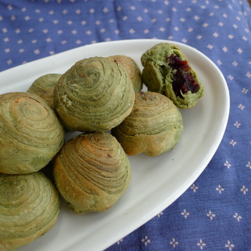 抹茶豆沙酥