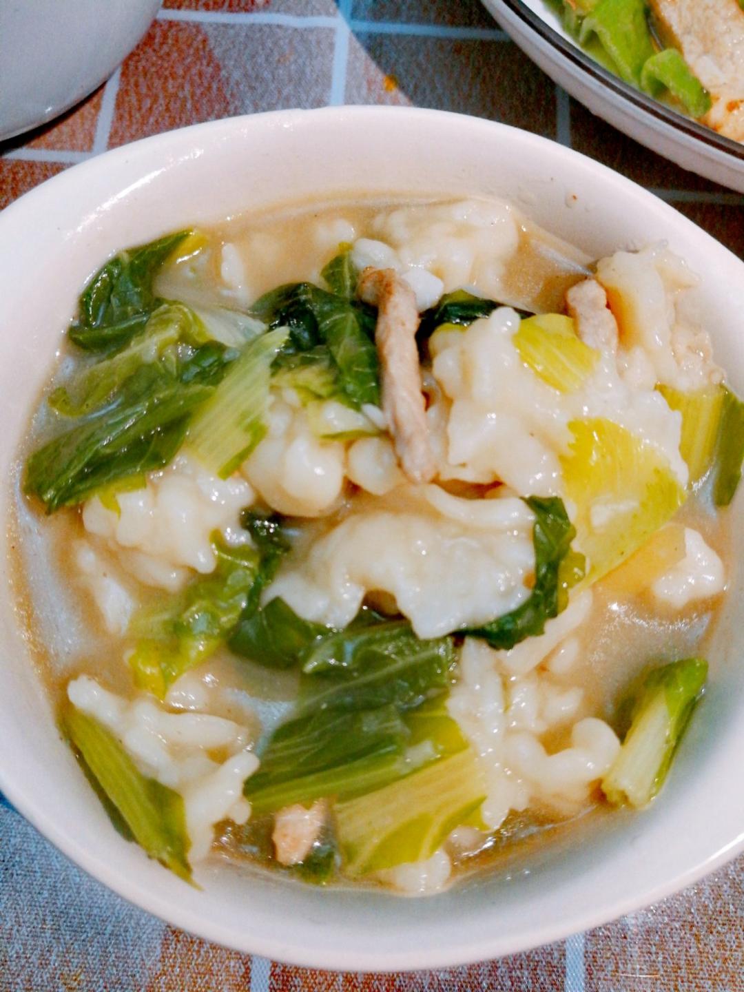 小白菜西红柿蛋花疙瘩汤