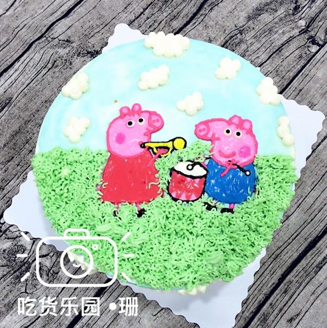 超级无敌美貌简单的刺绣风 奥特曼生日蛋糕