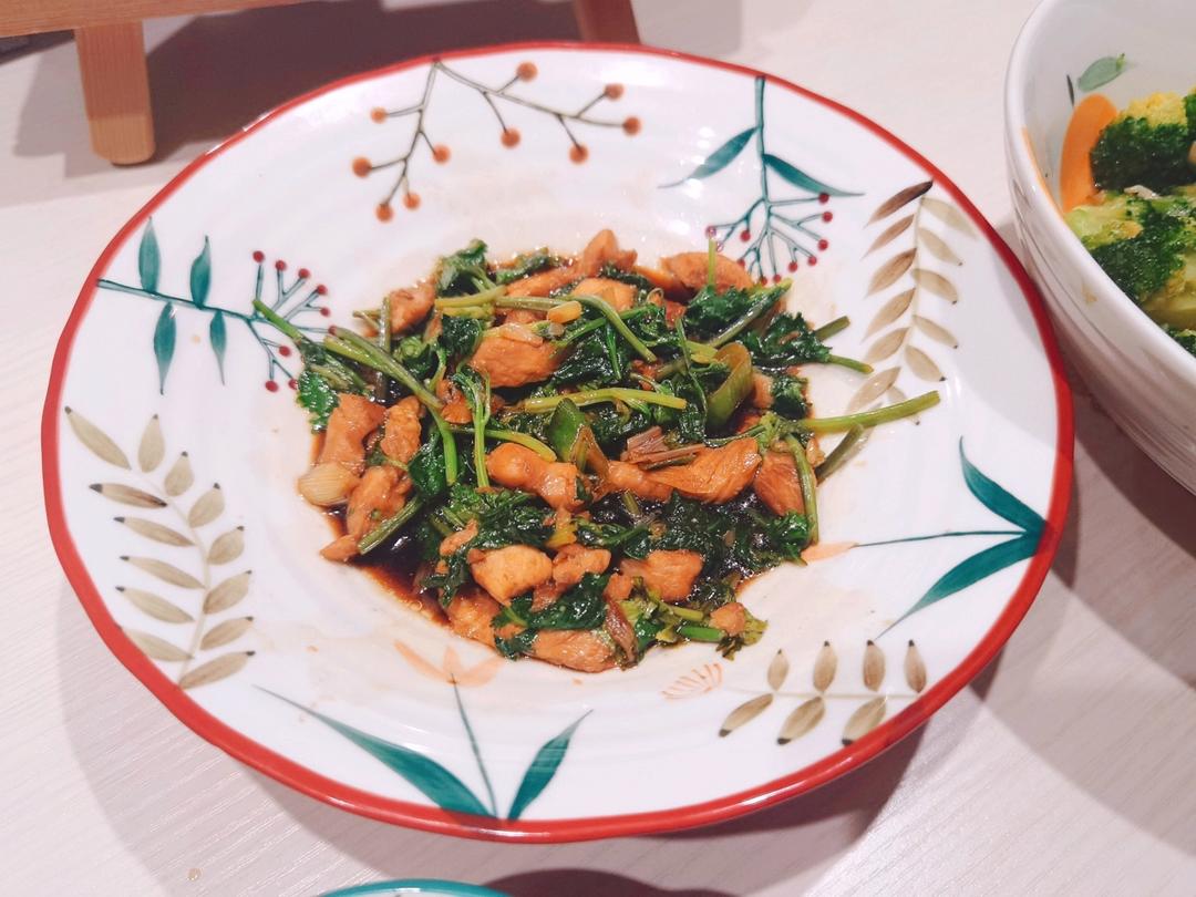 香菜炒肉丝