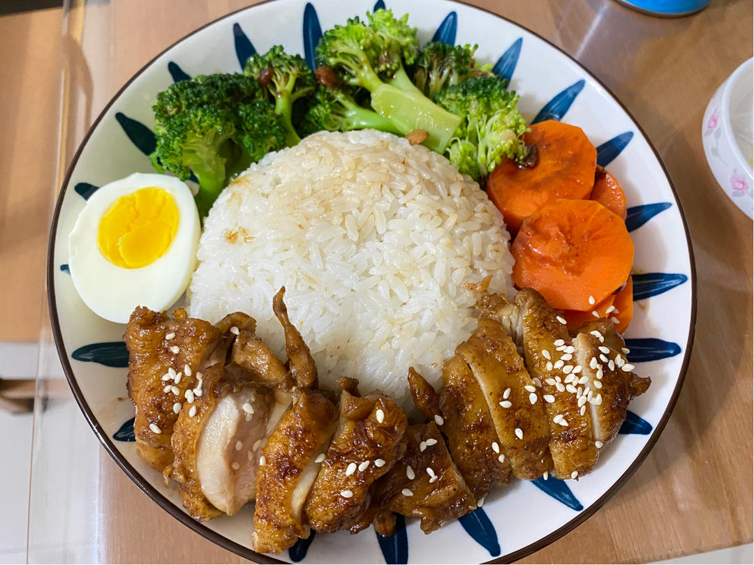 不放一滴油的照烧鸡腿饭