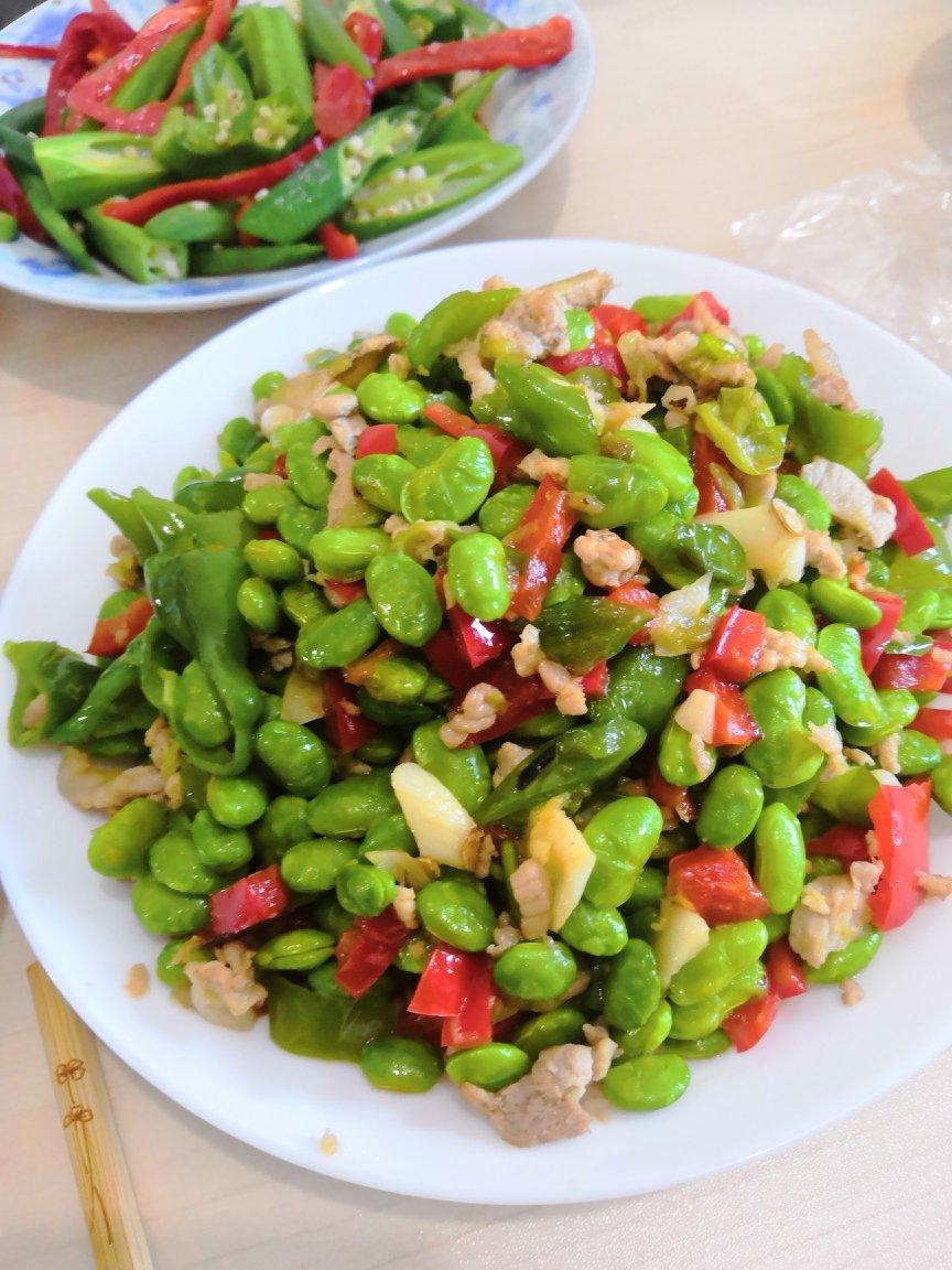 水墨丹青_nxdo做的毛豆炒肉