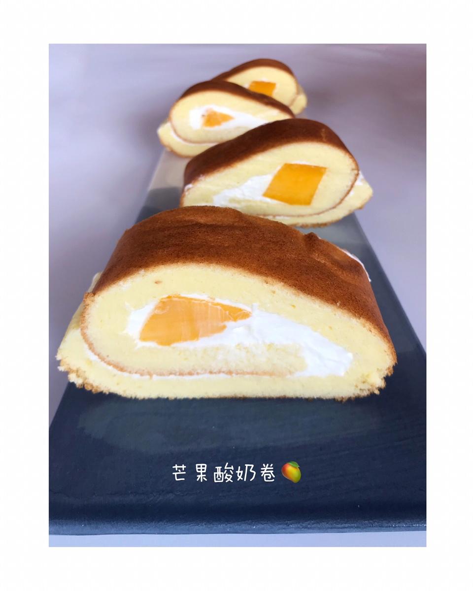 低卡无油芒果奶冻酸奶卷