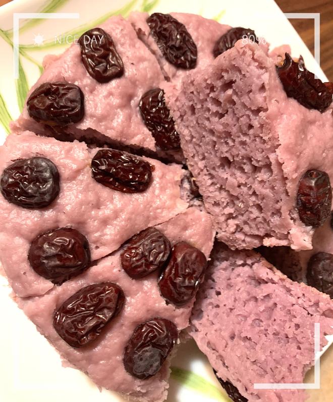 紫薯玉米粉蒸糕-好看好吃的做法