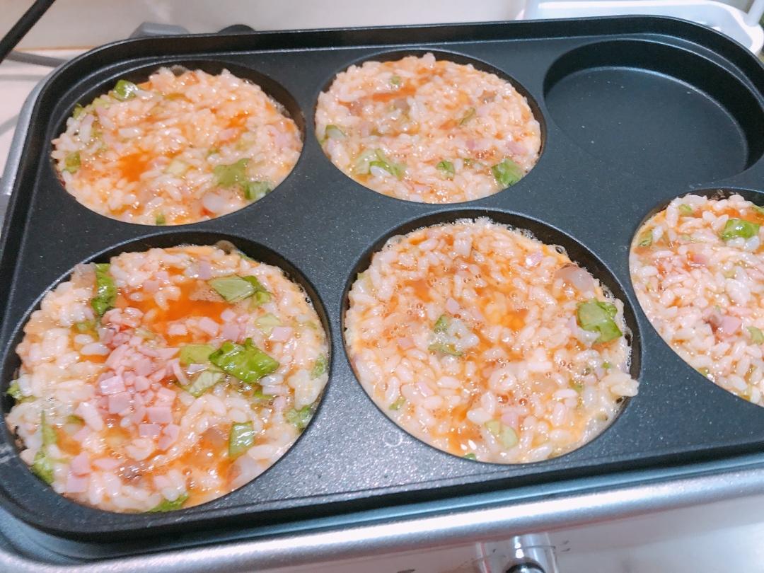 快手早餐…米饭鸡蛋饼