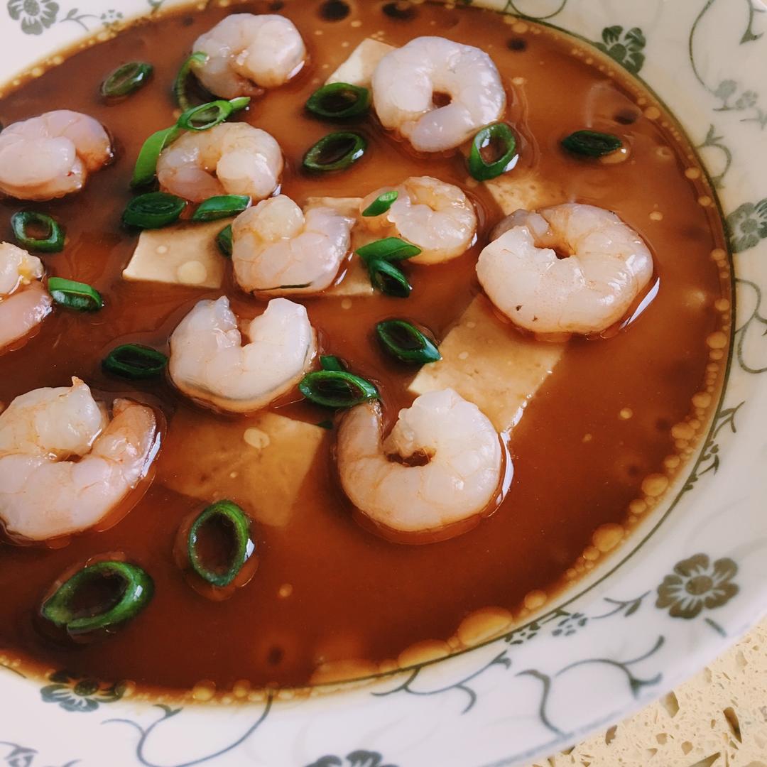 虾仁豆腐蒸水蛋