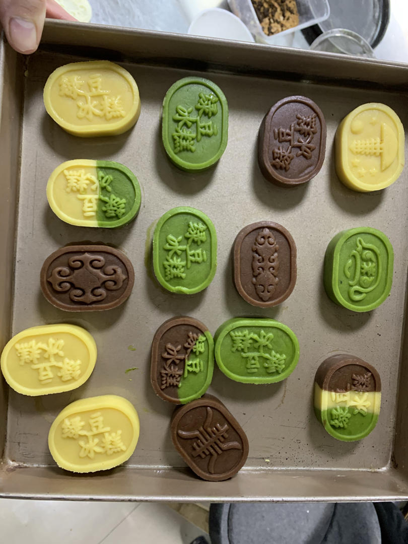 省时简易绿豆糕-免泡豆免过筛