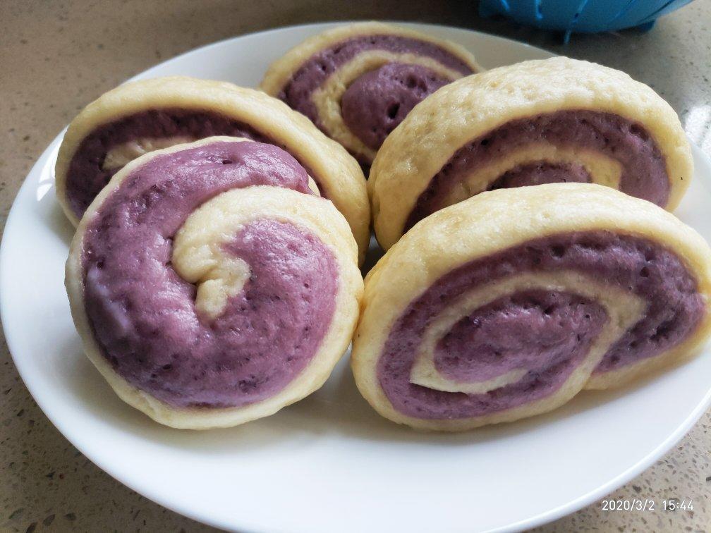 奶香紫薯馒头