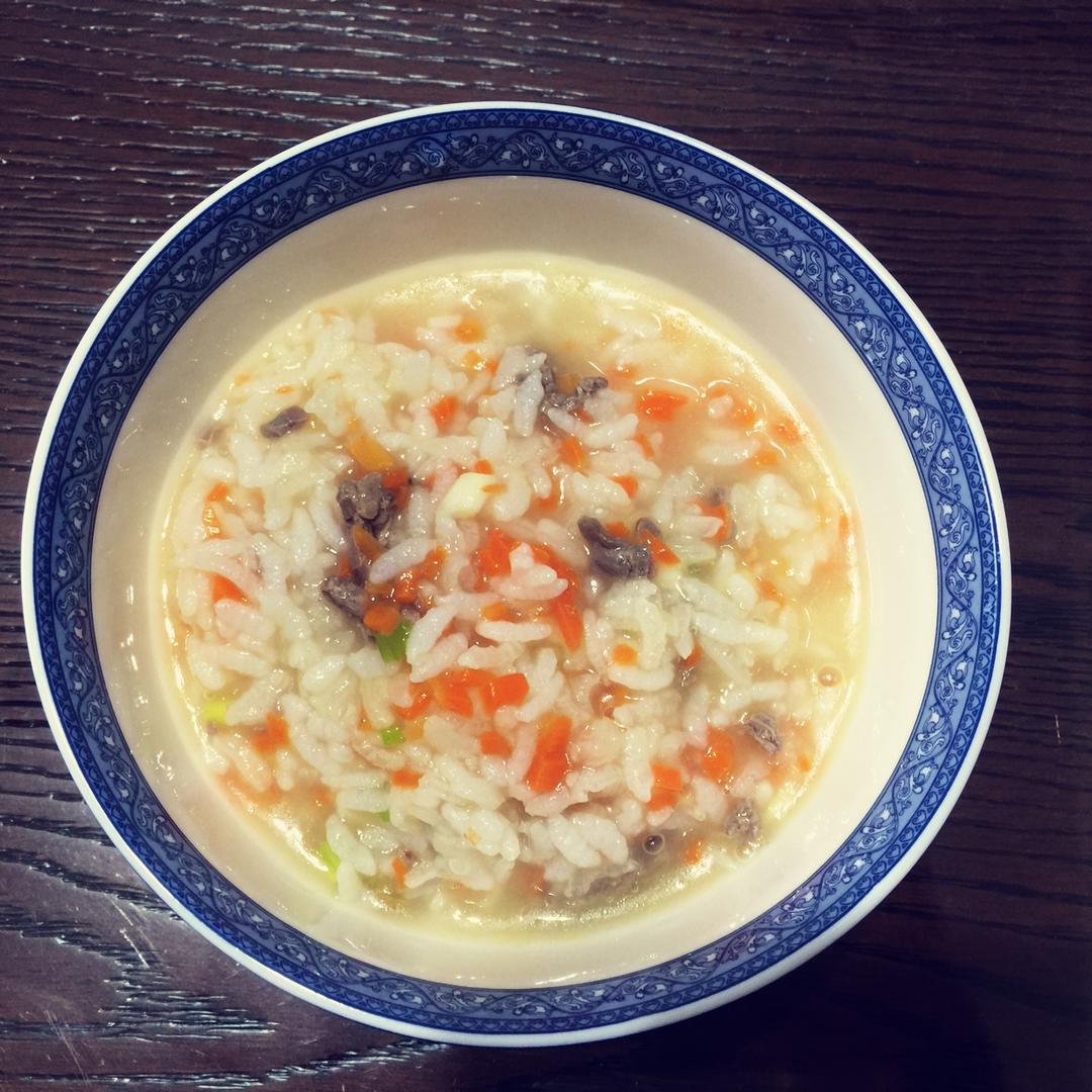 胡萝卜牛肉粥