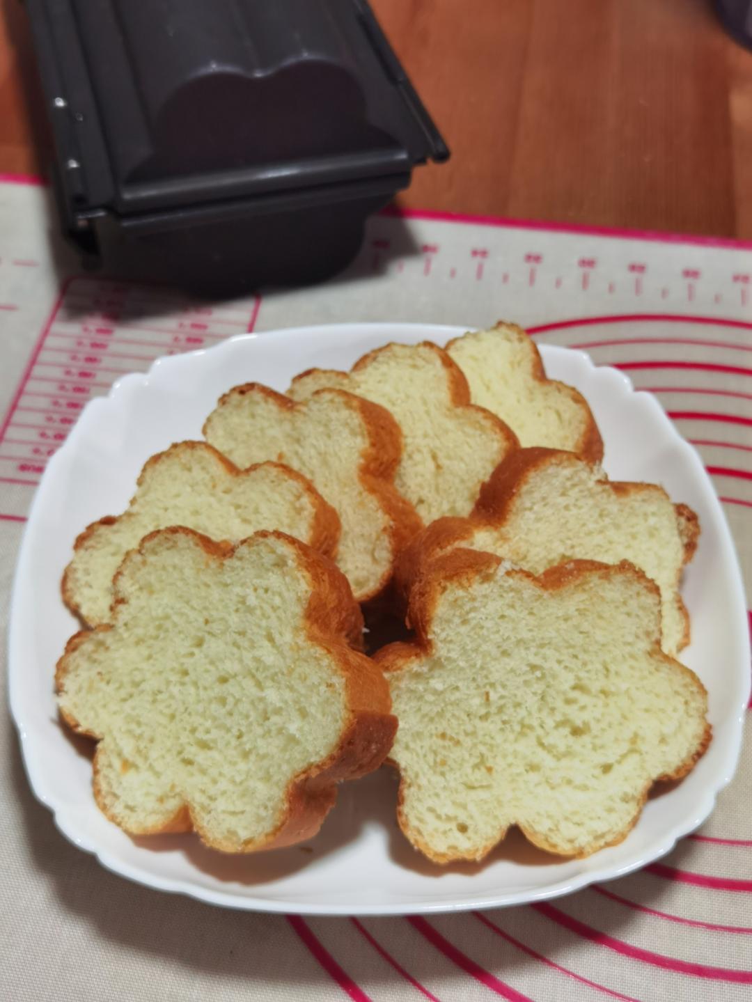 梅花吐司（无鸡蛋、有淡奶油版）