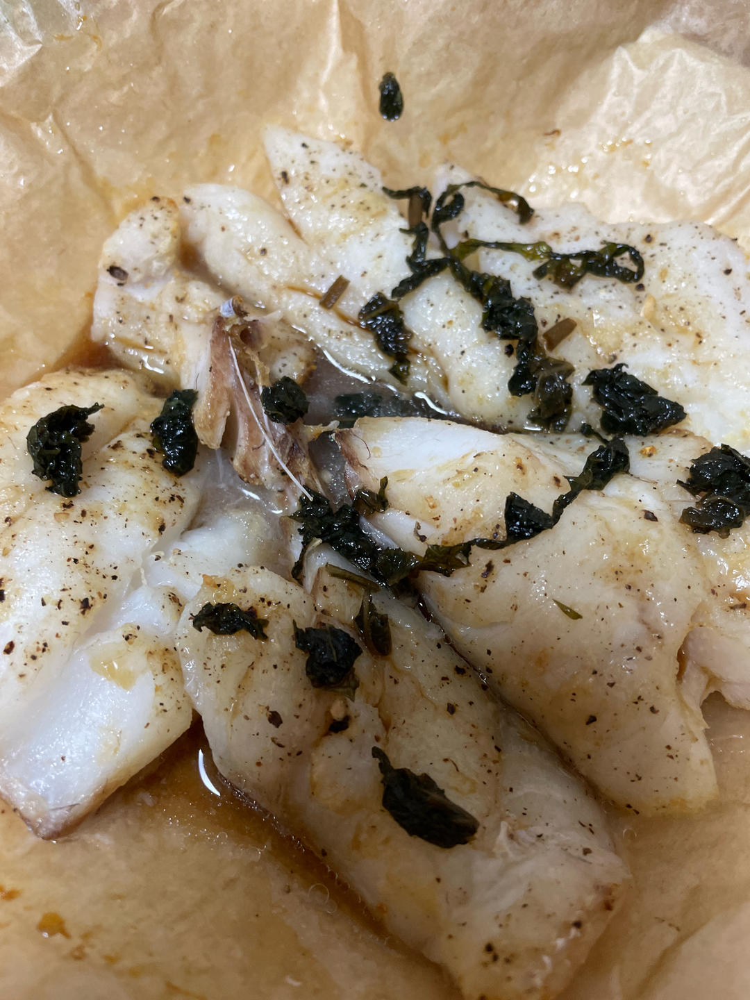 混搭新菜～紫苏蒜香煎鱼块