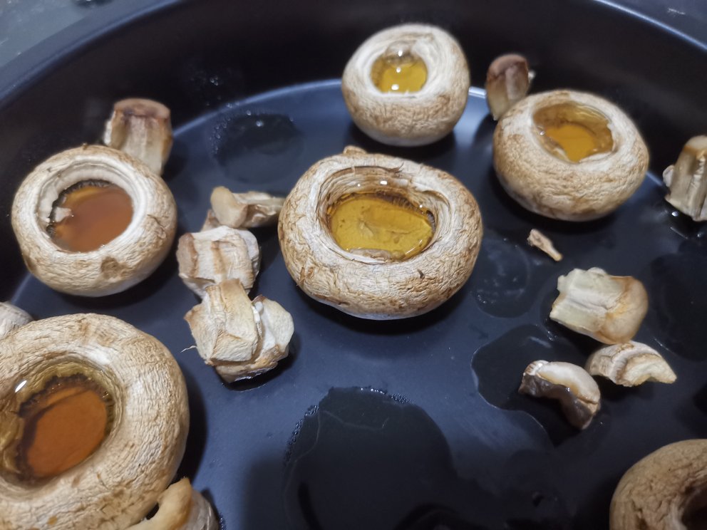 鲍汁烤蘑菇（无油，只加少许盐调味，健康又美味）