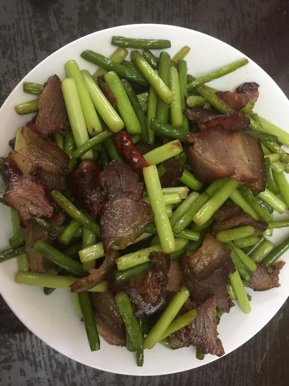 蒜苔炒腊肉