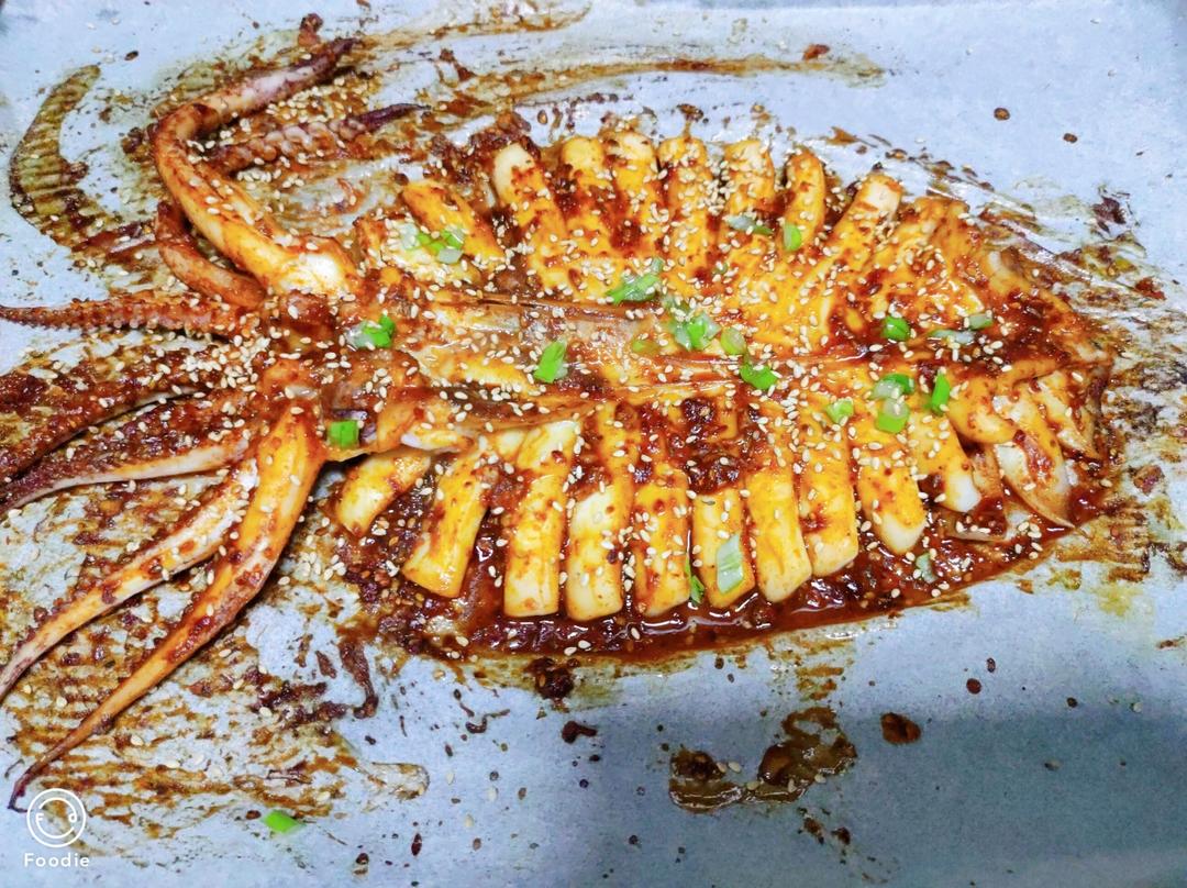 烤鱿鱼的做法