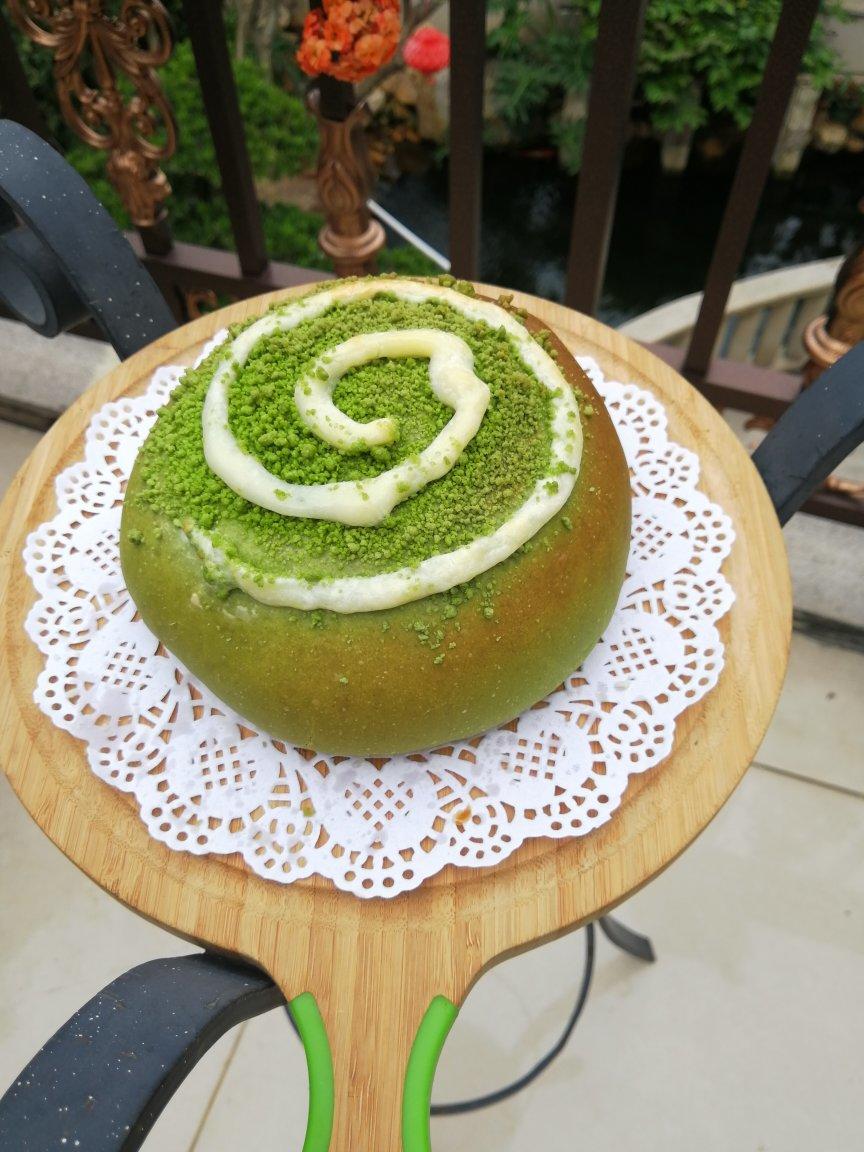 烘焙地球村——小清新抹茶红豆麻薯软欧包