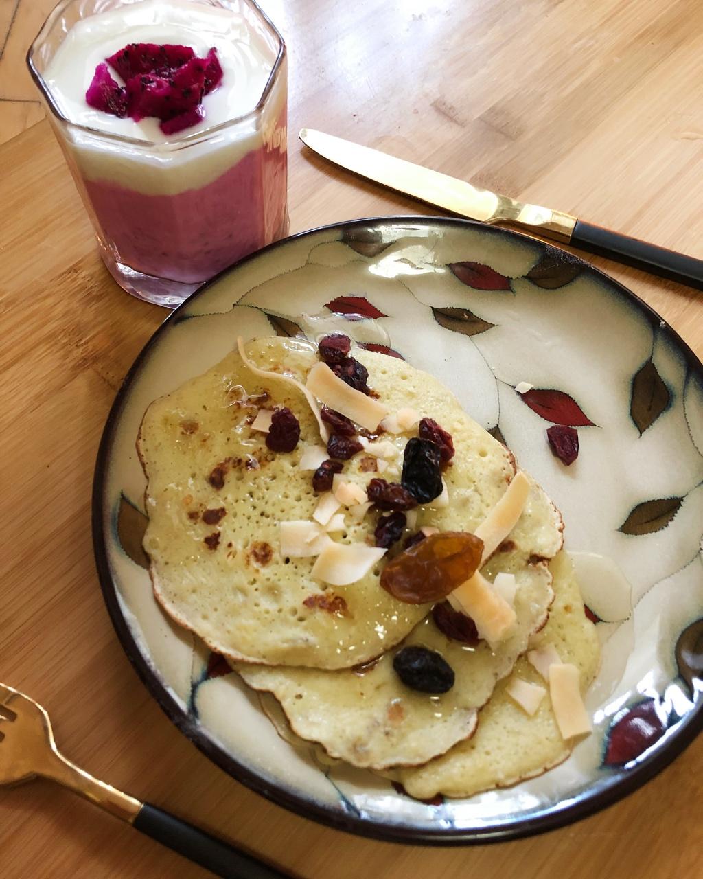 【减脂早餐】无油香蕉松饼（超简单）