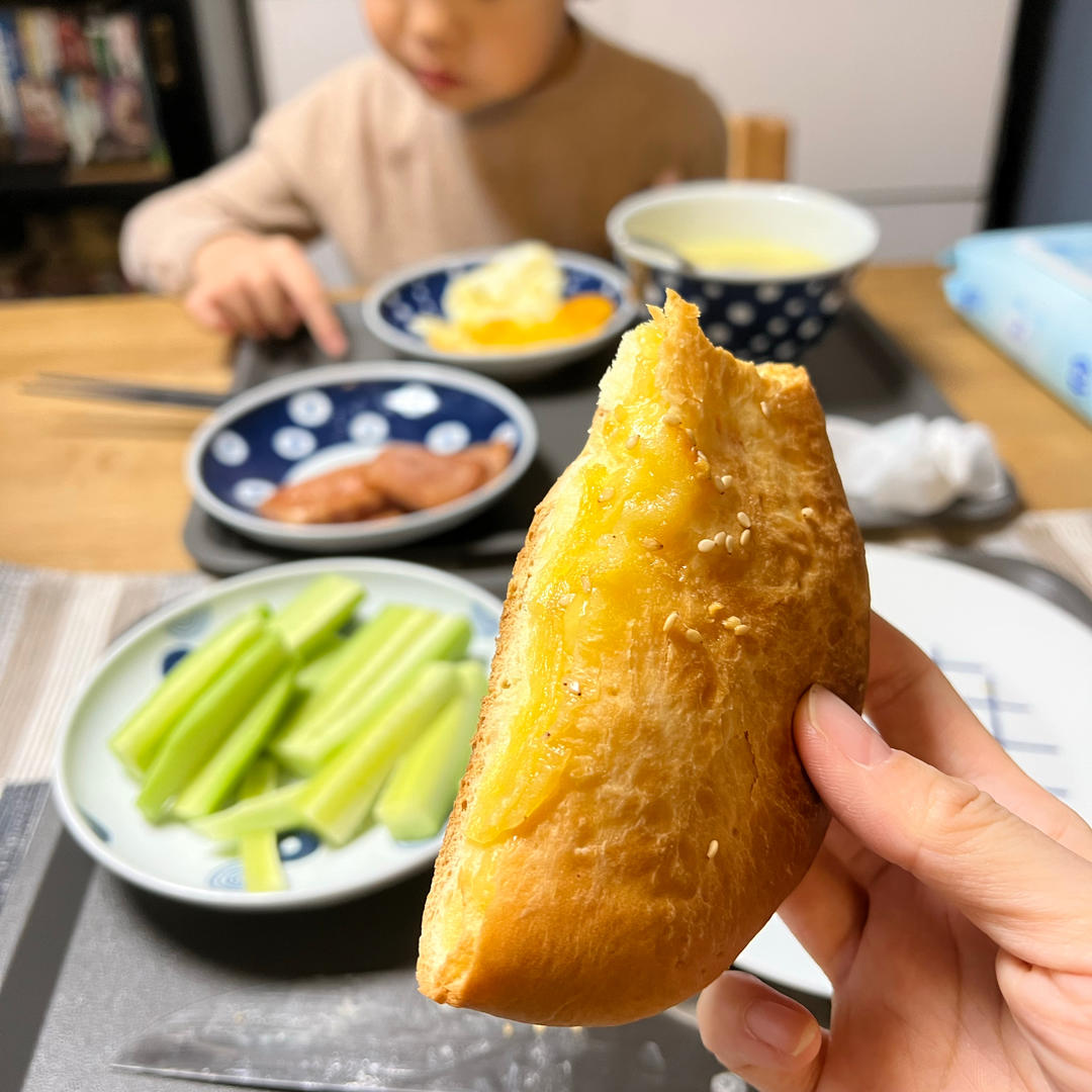 平底锅特色早餐【蒙古奶酪饼】！柔软爆浆会拉丝，超简单！