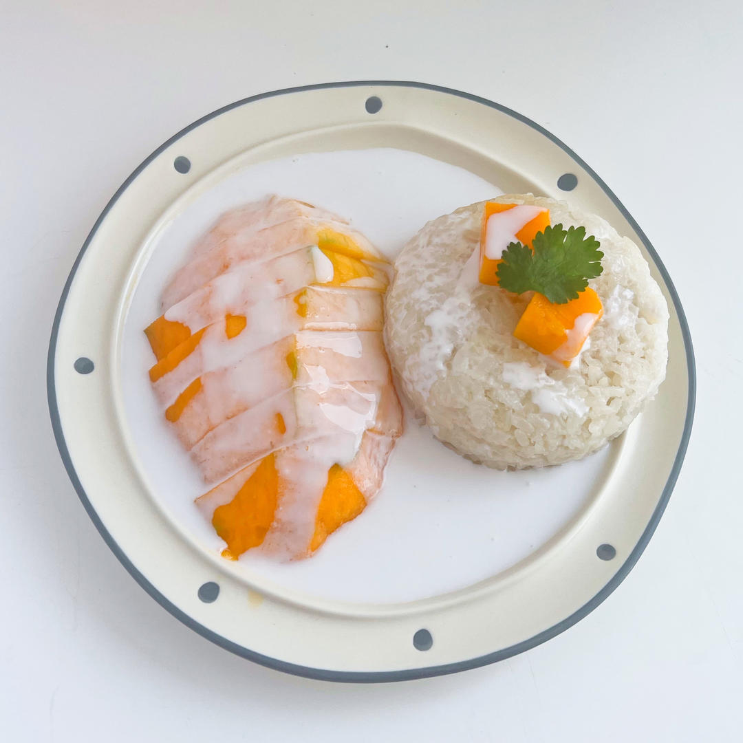 别出国啦，在家也能做芒果糯米饭🥭