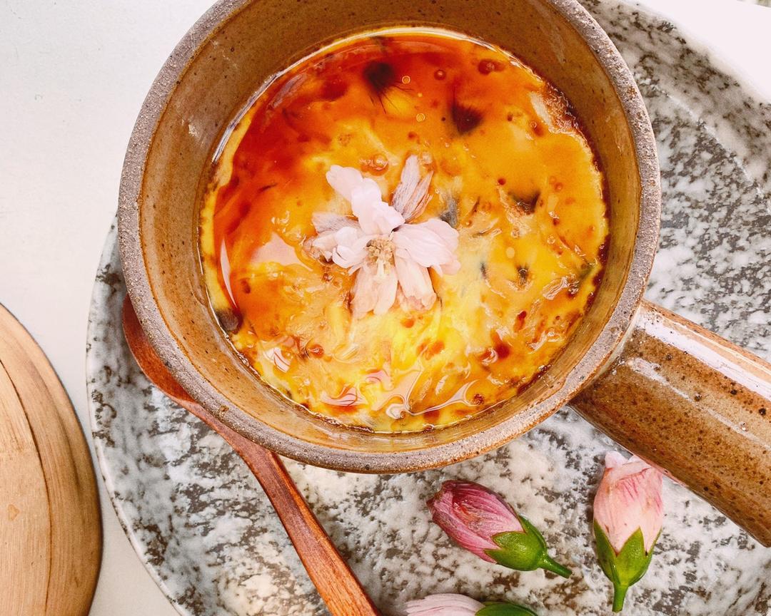 木槿花蒸蛋的做法