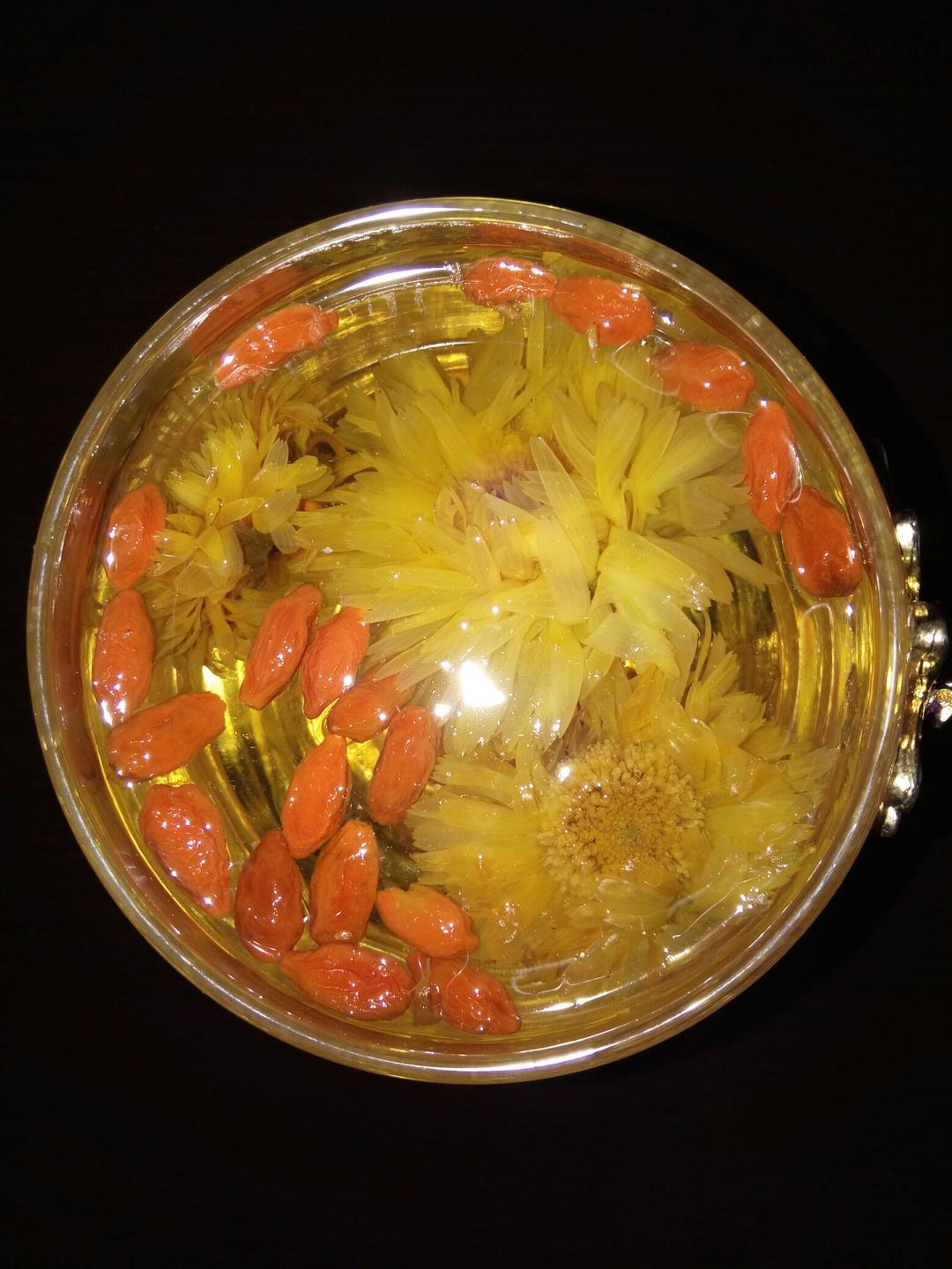 野百合也有春天s做的枸杞菊花茶