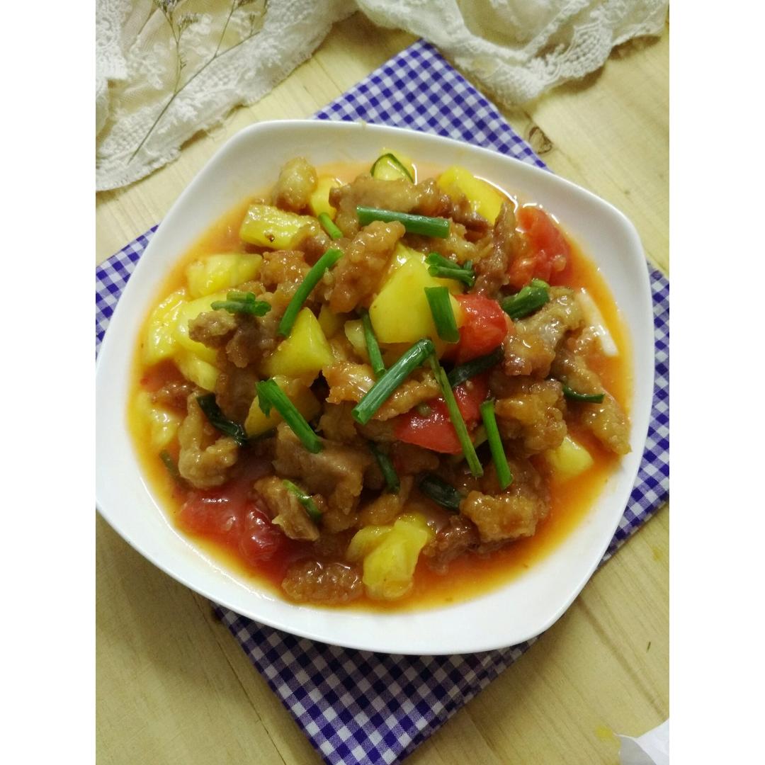 菠萝（凤梨）炒鸡胗