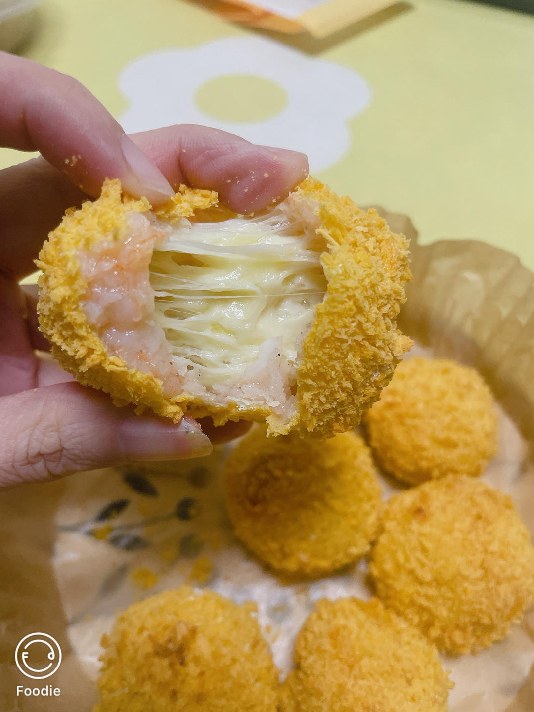 爆浆芝士虾球，空气炸锅美食天花板！