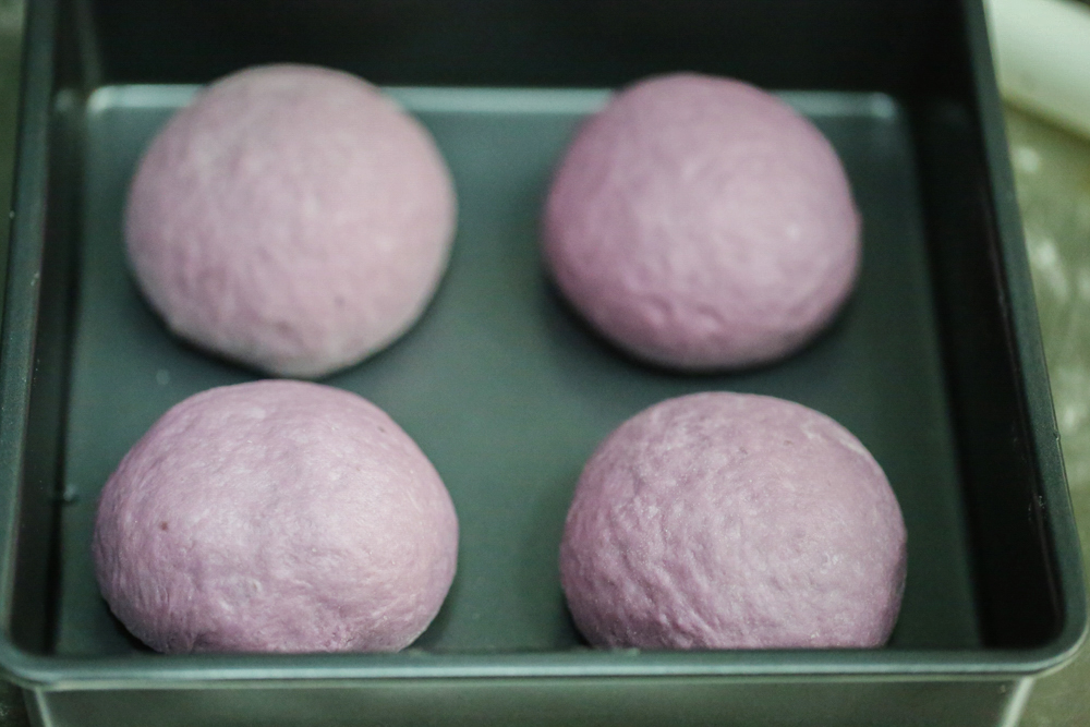 喷花印花紫薯软欧面包B18的做法 步骤4