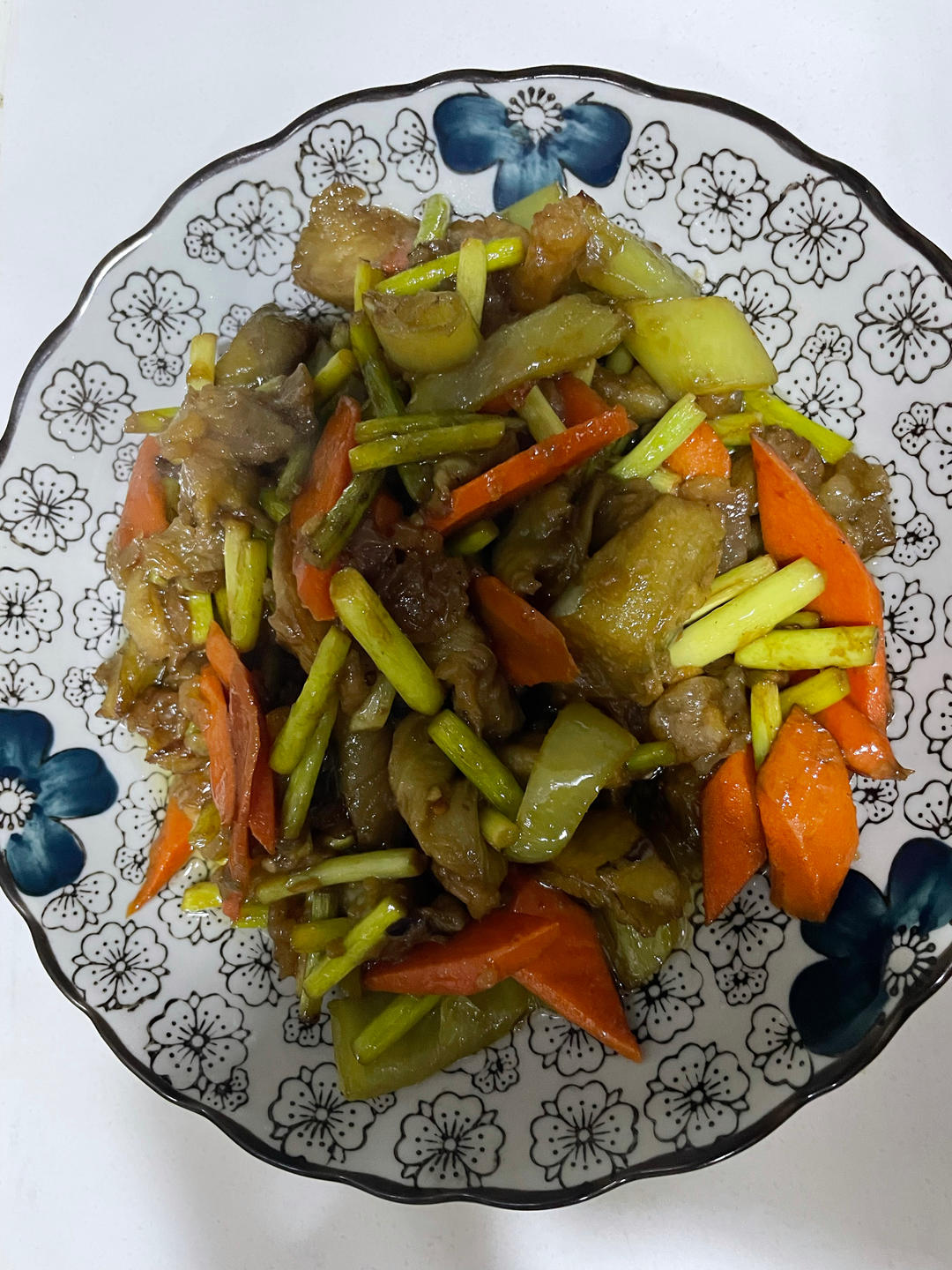 蒜苔茄子