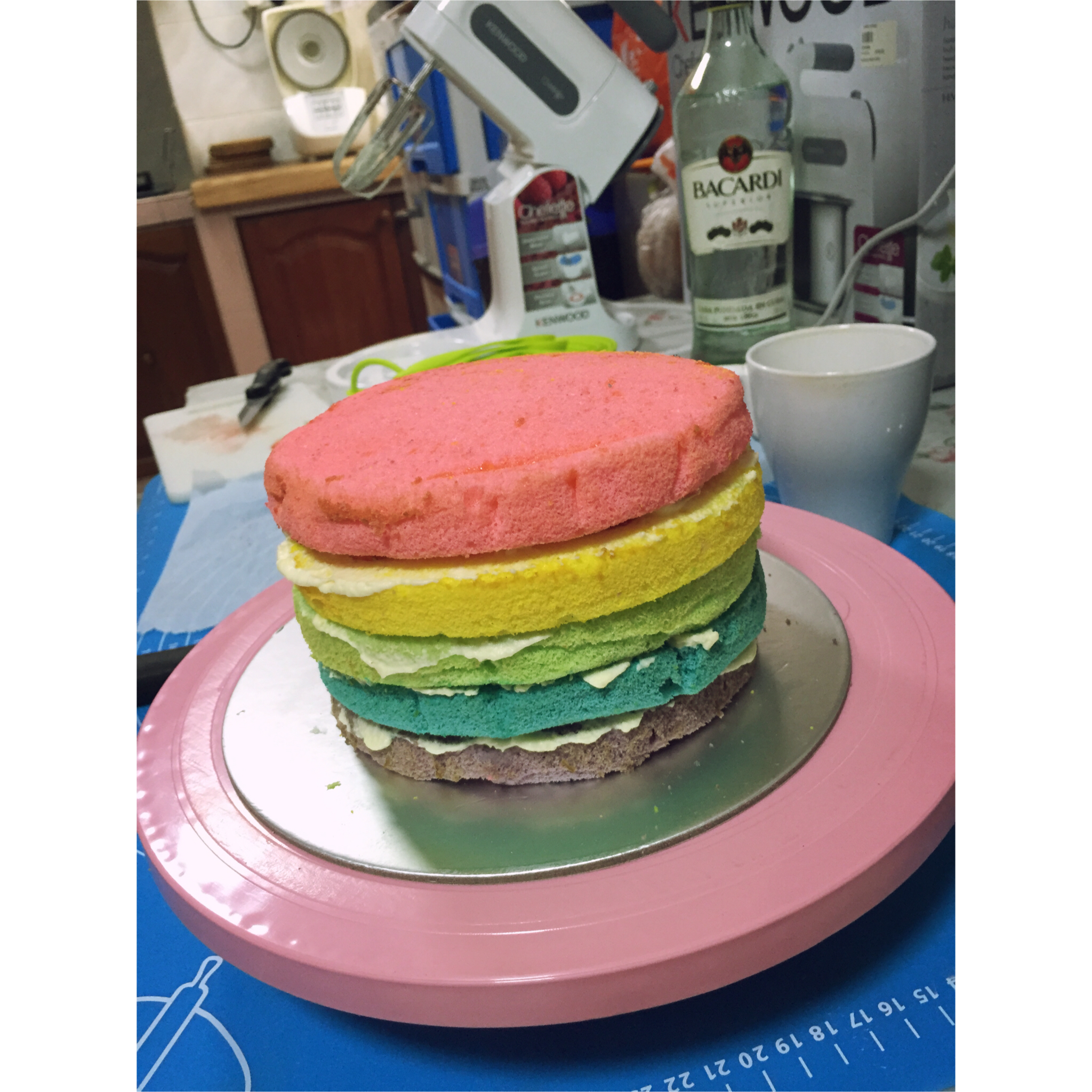 彩虹蛋糕戚风蛋糕胚