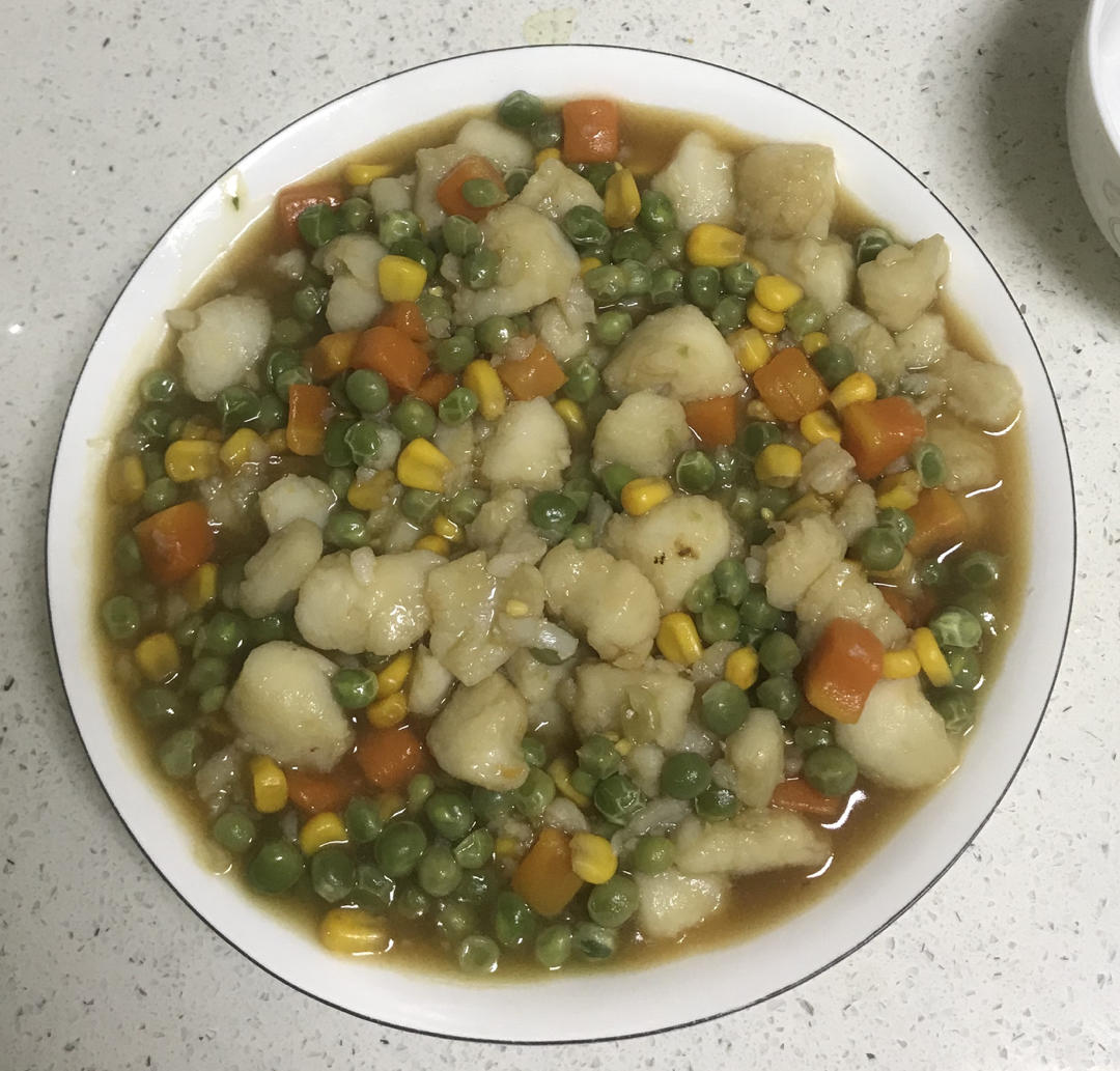 杂蔬炒龙利鱼（巴沙鱼）