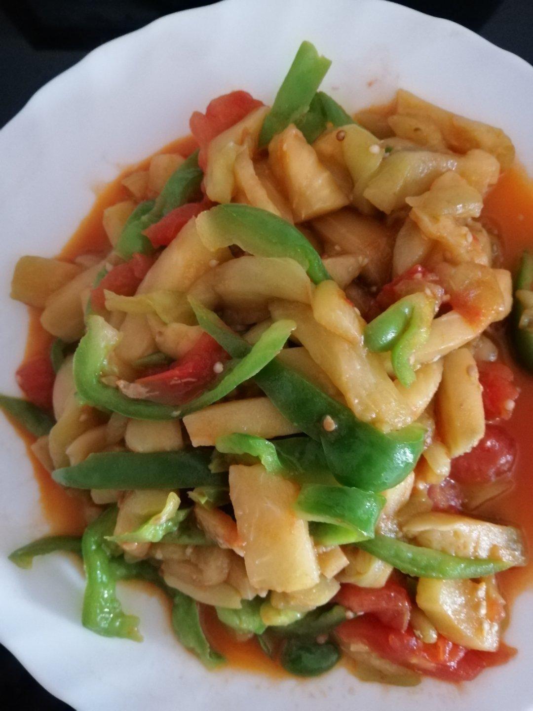 西红柿烧茄子