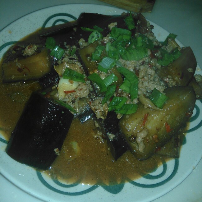红烧肉末茄子