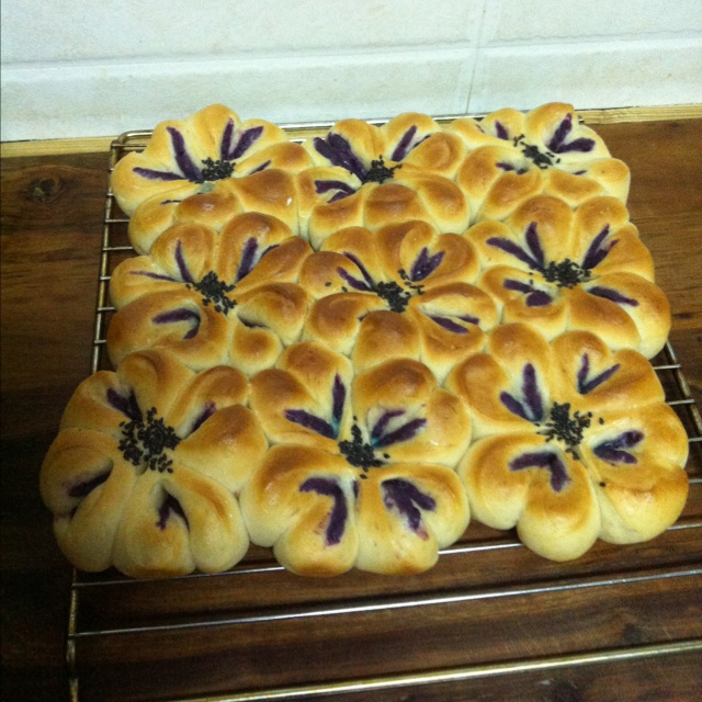 紫薯四叶草面包（汤种法）