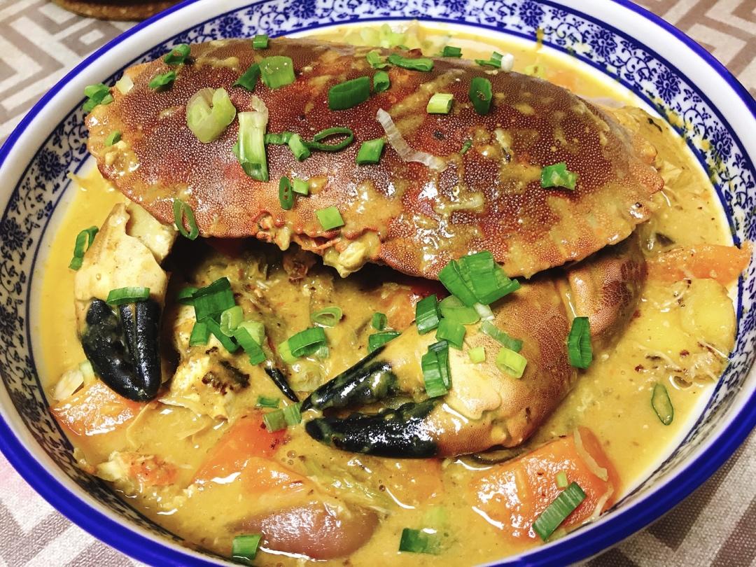 咖喱炒英国黄金面包蟹【主食-海鲜-面包蟹】
