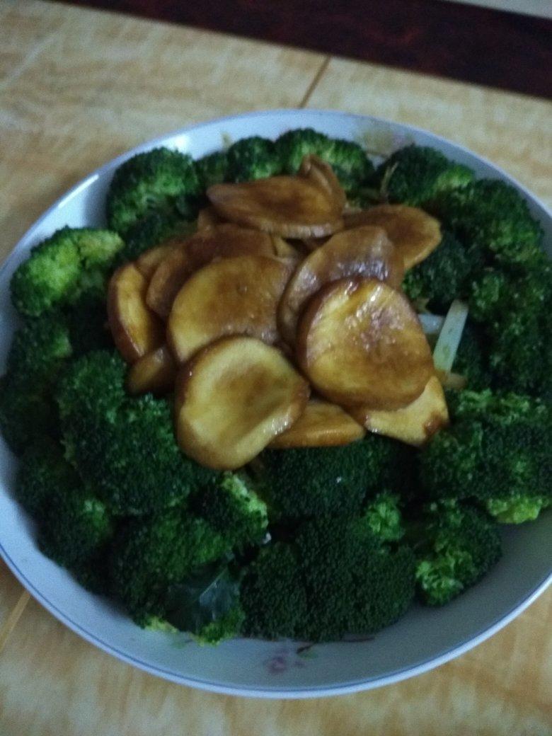 杏鲍菇扣西兰花